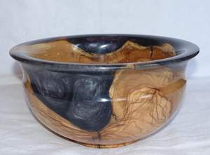 Tazón de Resina Epoxi y Madera de Acacia Hecho a Mano, Libre de BPA, de Alta Calidad, con Superficie Pulida, para Servir y Presentar Frutas - Product Image 2