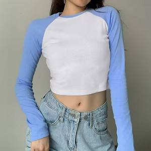 เสื้อยืดแขนราแกลนคอกลมผู้หญิงแฟชั่นฤดูร้อน สตรีทแวร์ สกรีนโลโก้ได้ ผ้าสแปนเด็กซ์ ทรงเข้ารูป รับผลิตแบรนด์ส่วนตัว - Product Image 3