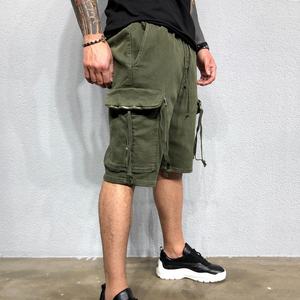 Nouveauté 2023 : Short cargo d'été pour homme, taille élastique, coupe ample, style décontracté, 100% coton, motif uni, séchage rapide, respirant, longueur genou - Product Image 2