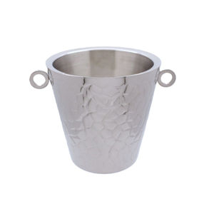 Enfriador de vino de aluminio personalizado con acabado plateado, cubitera redonda para champán, ideal para bares y fiestas, enfriadores de cerveza. - Product Image 5