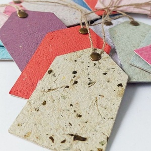 Minimalist Style Gold Foil <b>Handmade</b> <b>Paper</b> Garment Tags Luxury Vintage Tags for Boutique Fashion Handcrafted with Vintage Style - Product Image 1