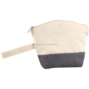 Affordable Canvas Cotton Toiletry Bag Hand Shopping Purse New Design Cotton Canvas Cosmetic Pouch Bag Storage <b>Clothes</b> Bag - Product Image 1