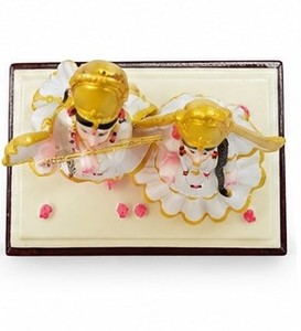 Figura Decorativa de Resina Hecha a Mano de Radha Krishna Ji, Tradicional, Religiosa, para Mesa, de Diwali - Product Image 3