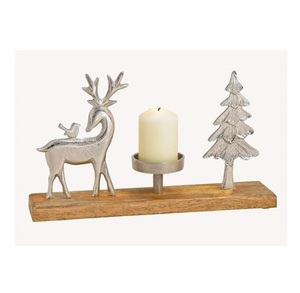 Portavelas Navideño, Decoración para Mesas de Cena Navideña, Centros de Mesa de Temporada, Repisas de Chimenea y Decoración Festiva - Product Image 4