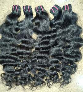 Extensiones de Cabello Indio Virgen de la Mejor Calidad, Colección Auténtica de Templo, Ondulado Profundo, Puntas Gruesas y Voluminosas - Product Image 5