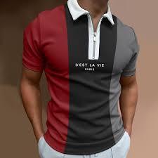 Chemise Homme Slim Fit à Manches Courtes Unie avec Fermeture Éclair, Formelle, Respirante, en Coton Piqué, Vente en Gros, Marque Privée - Product Image 3
