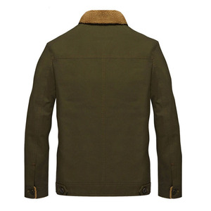 Veste Aviateur Homme en Gros, Blouson Bomber Utilitaire Doublé Polaire en Coton, Veste Décontractée Chaude d'Hiver pour Hommes et Femmes DDP - Product Image 2