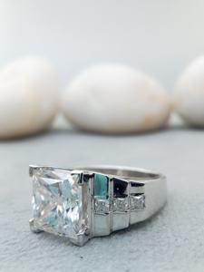 Anillo de Compromiso D'VINS JEWELS de 2 Quilates con Corte Princesa, Clásico, Oro Sólido de 14k, Diamante Cultivado en Laboratorio VVS, Regalo para Boda o Fiesta - Product Image 2