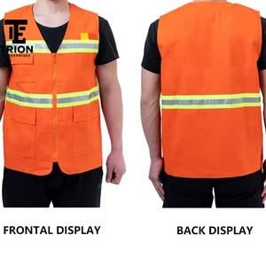Fabricación de Ropa de Trabajo Unisex de Material Transpirable Hecha a Medida, Chaleco de Seguridad de Alta Visibilidad, Precio de Fábrica, Corte Ajustado, Marca Personalizada - Product Image 2