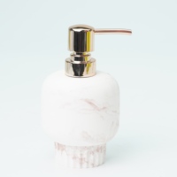 Distributeur de savon cylindrique en résine, accessoire de salle de bain pour la maison et l'hôtel