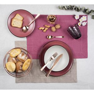 Servizio di Piatti Excelsa 18 Pezzi in Ceramica Rosso Rosa Luna - Product Image 3