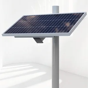 120 와트 태양 전지 패널 모노 높은 변환 효율 60Ah 배터리 쉬운 설치 폴 마운트 키트 CCTV 사용 태양 광 발전
