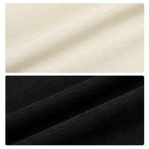 Sudadera con capucha para hombre de alta calidad, negra, estilo waffle, oversize, con cuello tipo embudo y cremallera de 1/4 - Product Image 4