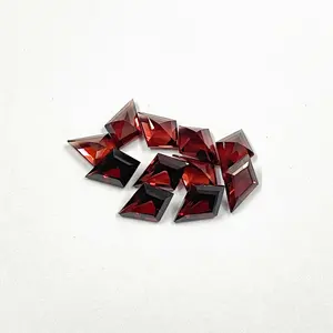 Hot Selling Finest Quality Natural 7x10mm Mozambique Red Garnet Faceted Kite Shape Loose Gemstone From Indian Supplier At Sale