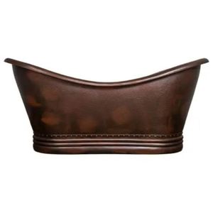 Bañera Ovalada Moderna Independiente de Porcelana Esmaltada Negra, Duradera, para Adultos, Sin Tapa - Product Image 2