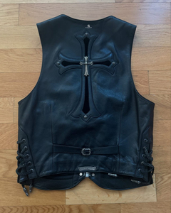 <b>Men's</b> Genuine <b>Leather</b> <b>Vest</b> Adults Custom Wholesale OEM Motorcycle Sleeveless Biker Jacket Vintage Casual Premium Outerwear 2026 - Product Image 1
