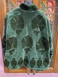 Wholesale Green <b>Velvet</b> Suzani Embroidered <b>Jacket</b> Handmade Floral Winter Boho <b>Women</b> Outerwear Artisanal Vintage Coat Supplier - Product Image 3
