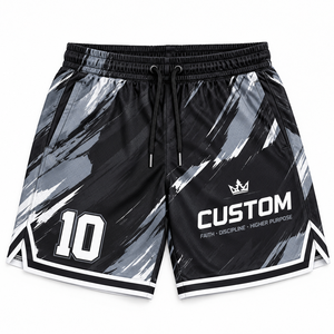 Pantalones Cortos Deportivos Personalizados para Hombre, Sublimados, para Entrenamiento, Gimnasio, Fitness, Transpirables, Proveedor OEM - Product Image 4