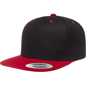 Casquette Snapback 6 Panneaux Noire et Rouge Contrastée Réglable Unisexe en Sergé Style Urbain Décontracté Quatre Saisons - Product Image 3
