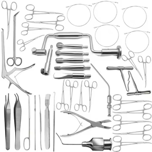 Kit d'instruments de craniotomie pour micro-chirurgie crânienne, 38 pièces, manuel, réutilisable, léger et écologique - Product Image 1