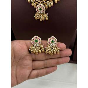 Anuja Premium Heritage Gold-Plated <b>Bridal</b> <b>Necklace</b> <b>and</b> <b>Earring</b> <b>Set</b> - Product Image 3