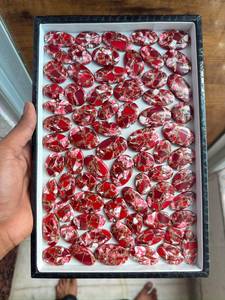 Dalia Roja Natural, Turquesa Cobre Mohave, Cabujón de Alta Calidad Pulido, Piedra Preciosa Suelta con Reverso Plano para Fabricación de Joyería al por Mayor - Product Image 2