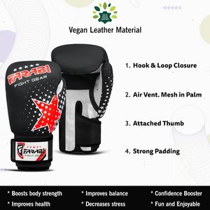 Guantes de MMA Farabi para Niños, de Piel Sintética PU, Antideslizantes, Ligeros, con Correas de Gancho y Bucle, Unisex, 6 Oz, Venta al Por Mayor - Product Image 5