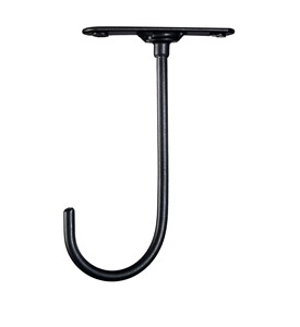 Black Metal <b>J</b> <b>Hook</b> Wall Mount Storage Rack Hanging Organizer Multi-Purpose <b>Hook</b> - Product Image 2