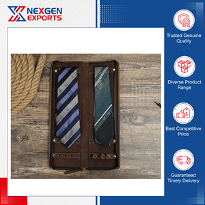 Estuche Organizador de Corbatas de Cuero PU de Primera Calidad, Más Vendido, con Cierre, a un Precio de Mercado Impresionante - Product Image 5