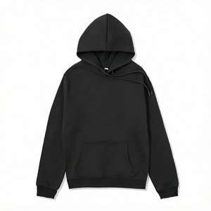 Sudadera con Capucha Rosa Sólida para Hombre, Corte Holgado, Cuello Redondo, Poliéster/Rayón 300g, Ropa Urbana de Otoño - Product Image 3