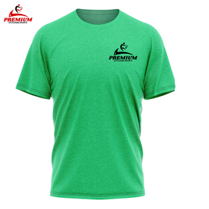 T-shirt pour homme en coton 100% personnalisable, couleur unie, broderie personnalisée, manches courtes, col rond tricoté, vêtements de sport et d'entraînement - Product Image 6