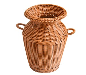 Jarrón rústico de mimbre tejido, jarrón minimalista de ratán para flores secas, centro de mesa moderno estilo granja, jarrón decorativo de ratán natural - Product Image 2