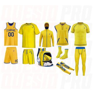 Paquete de Uniformes de Baloncesto Oficiales de Primera Calidad, Conjunto de Compresión para Entrenamiento, Bolsas, Sudaderas con Capucha, Calcetines, Mangas para Brazos, Camisetas sin Mangas - Product Image 1
