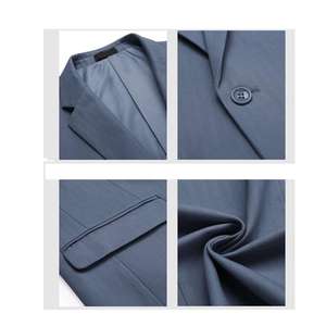 Blazer de Punto Casual de Negocios para Hombre, Corte Entallado, 100% Algodón, Antiarrugas, Color Sólido, Tallas S, M, L - Product Image 5