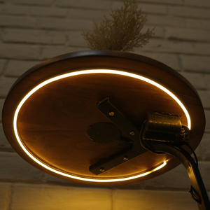 Mesita de Noche Moderna de Madera Maciza de Acacia con Luz LED |   Mesita de Noche Minimalista Premium con 3 Cajones para Dormitorio y Uso Hospitalario - Product Image 5