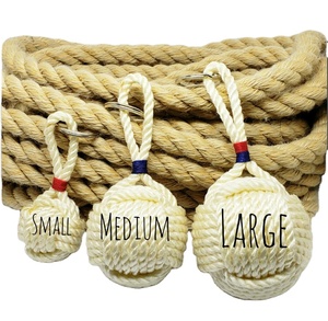 Gift for Sailor or Boate Fist Knot Keychain W/ Brass Shackle - 4.5" Long - Handmade Sailor Rope <b>Key</b> Ring - Nautical Jewelry Gift - Product Image 1