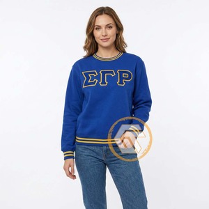Pull en molleton de coton respirant et écologique brodé personnalisé de haute qualité pour femme, collection automne/hiver, motif Sigma Gamma Rho - Product Image 4
