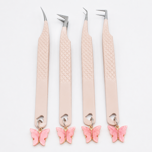 Pince à épiler pour cils en acier inoxydable personnalisée avec pointe inclinée, durable et écologique, design moderne pour les sourcils - Product Image 4