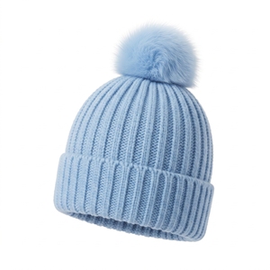 Bonnet côtelé unisexe doux et chaud en tricot épais avec pompon pour l'hiver et les activités extérieures par temps froid - Product Image 3
