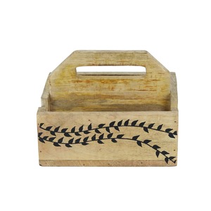 Soporte de Madera Roja para Cucharas, Organizador de Cubiertos de Madera, Precio de Fábrica, de la India - Product Image 5