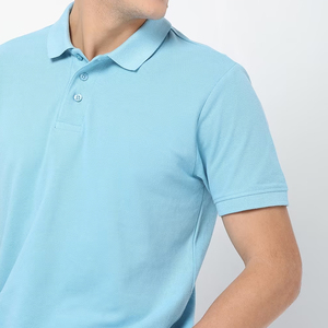 T-shirt d'été en soie glacée pour homme, brodé, à col revers, tricoté, uni, grande taille, pour jeunes et moins jeunes, vente directe usine - Product Image 4