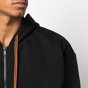 Sudadera con capucha y cremallera completa para hombre, lisa, de forro polar, deportiva, con logo y diseño, al por mayor - Product Image 3