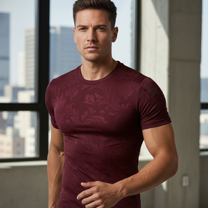 T-shirt de fitness personnalisé respirant pour homme grande taille à manches courtes coupe classique, éco-responsable, séchage rapide, évacuation de l'humidité, 100% coton - Product Image 3
