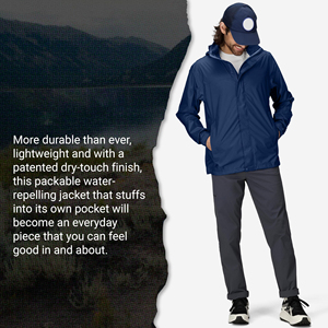 Manufacture Custom Design Lightweight Packable Rain Jacket Waterproof Windproof Moisure Wicking Outdoor Hiking <b>Raincoats</b> - Product Image 6