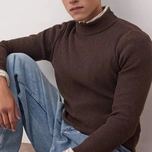 Wholesale Fashion Sweaters <b>Men</b> Autumn Solid Color Sweaters Slim Fit <b>Men</b> Street Wear Clothes Knitted Sweater <b>Men</b> <b>Pullovers</b> - Product Image 1
