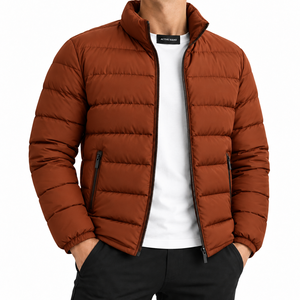 Veste matelassée chaude de haute qualité pour homme, coupe-vent, vente chaude, vêtements d'hiver décontractés, veste matelassée légère à deux tons pour homme - Product Image 4