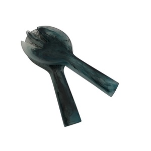 Resin <b>Salad</b> Servers Set Dark Blue Marbled Design Dishwasher & Microwave Safe <b>Salad</b> <b>Tools</b> - Product Image 1