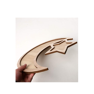 Plateau en bois gravé personnalisable pour la décoration de la maison, Ramadan Eid Mubarak - Product Image 3