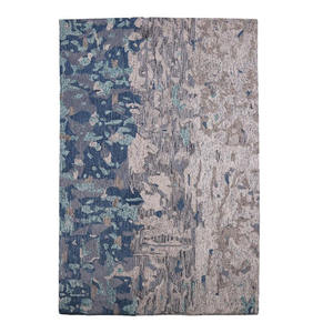 Alfombra Dhurrie de Algodón Hecha a Mano, Diseño Floral Moderno, Respaldo de Látex Ecológico, Lavable, Antideslizante, Pelo Medio Grueso, para Hogar y Camping - Product Image 1