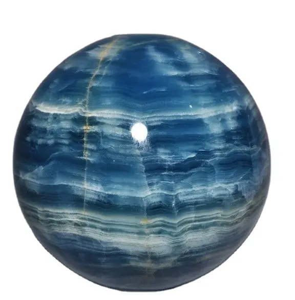 Blue Onyx Sphere, Argentina Blue Onyx , Natural Onyx Sphere